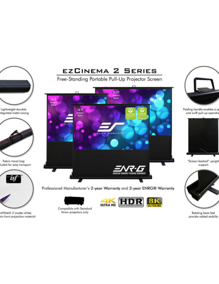 Ecran proiectie podea Pull Up 237 x 133.5 EliteScreens ez