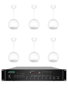 Pachet Sonorizare 120W cu boxe pendante, FM+USB+Bluetooth
