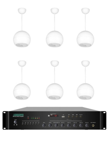Pachet Sonorizare 120W cu boxe pendante, FM+USB+Bluetooth
