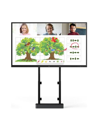 Solutie Classroom/Office cu stand motorizat mobil Vogel's RISE 5205 si Display LED 65" UHD cu touch LG 65TR3DJ