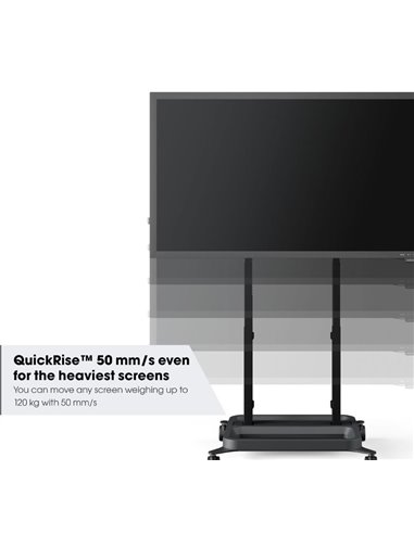 Solutie Classroom/Office cu stand motorizat mobil Vogel's RISE 5205 si Display LED 75" UHD cu touch LG 75TR3DJ