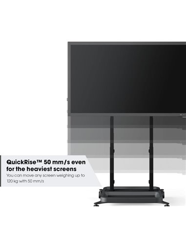 Solutie Classroom/Office cu stand motorizat mobil Vogel's RISE 5205 si Display Interactiv 86" SMART Board® SBID-GX186