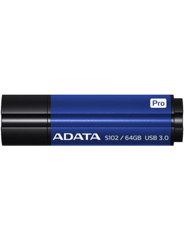AS102P-64G-RBL,MEMORIE USB 3.1 ADATA 64 GB, cu capac, carcasa aluminiu, negru / albastru, "AS102P-64G-RBL" (include TV 0.03 lei)