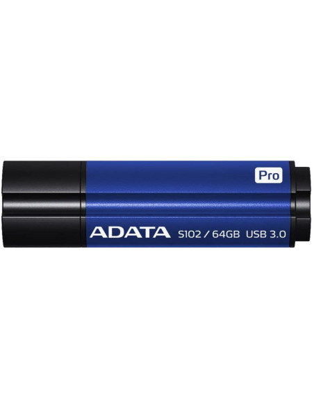AS102P-64G-RBL,MEMORIE USB 3.1 ADATA 64 GB, cu capac, carcasa aluminiu, negru / albastru, "AS102P-64G-RBL" (include TV 0.03 lei)