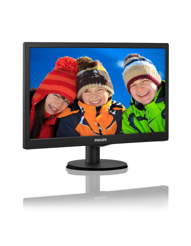 Monitor 18.5" PHILIPS 193V5LSB2, FWXGA 1366*768, TN, 16 9, WLED, 5 ms ,200 cd m2, 90 65, 10M 1  700 1, D-SUB, VESA, Black