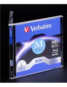 BD-R XL VERBATIM 100GB, viteza 4x, carcasa, printabil, "MDISC Lifetime archival" "43834"