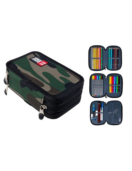 Set scoala ST.RIGHT Army -  Ghiozdan, penar echipat si sac incaltamine