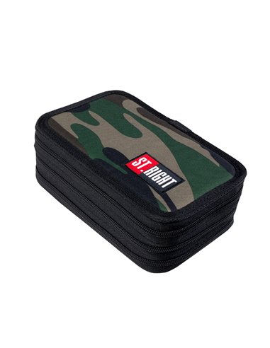 Set scoala ST.RIGHT Army -  Ghiozdan, penar echipat si sac incaltamine