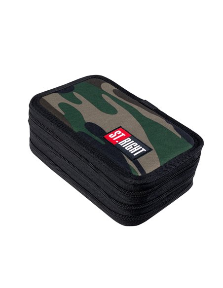 Set scoala ST.RIGHT Army -  Ghiozdan, penar echipat si sac incaltamine