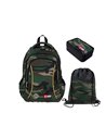Set scoala ST.RIGHT Army -  Ghiozdan, penar echipat si sac incaltamine