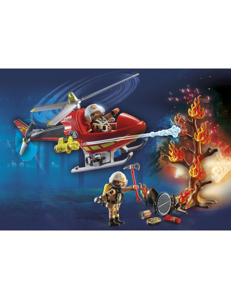 Playmobil - Elicopter De Pompieri Cu 2 Figurine,71195