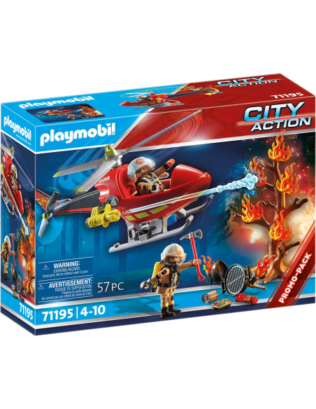 Playmobil - Elicopter De Pompieri Cu 2 Figurine,71195