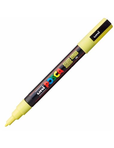 Marker UNI Posca PC-3M, varf 0.9 - 1.3 mm, Galben Solar