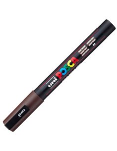 Marker UNI Posca PC-3M, varf 0.9 - 1.3 mm, Maro Inchis/Dark brown 2