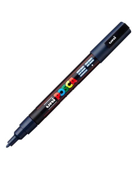 Marker UNI Posca PC-3M, varf 0.9 - 1.3 mm, Bleumarin