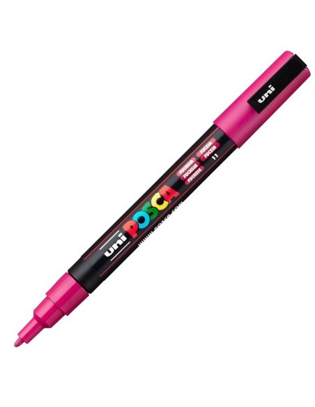 Marker UNI Posca PC-3M, varf 0.9 - 1.3 mm, Fuchsia