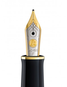 998872,Penita F Din Aur De 14K/585 Ornament Din Rodiu Pentru Stilou M400 Bicolora Pelikan