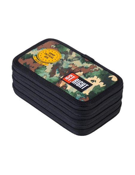 Set scoala ST.RIGHT Army 1 -  Ghiozdan, penar echipat si sac incaltamine