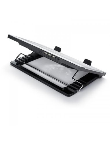 Cooler Laptop DeepCool N9, 17", Hydro Bearing, Argintiu