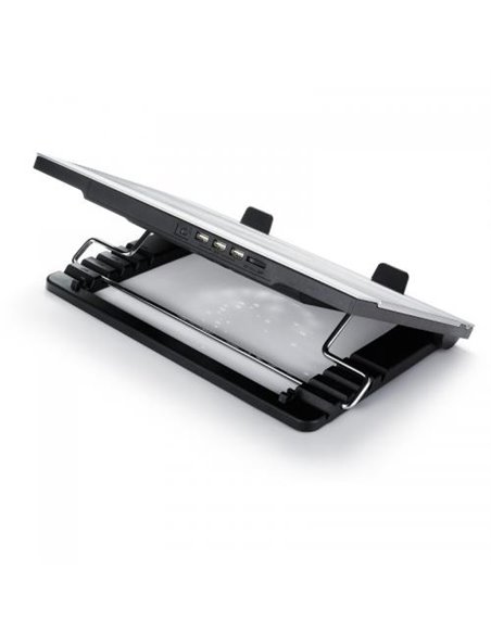 Cooler Laptop DeepCool N9, 17", Hydro Bearing, Argintiu