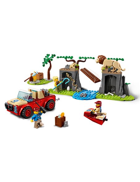 Lego City Masina De Teren Pentru Salvarea Animalelor Salbatice 60301