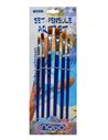 Set 6 pensule pentru pictura Nebo, Varf Tesit