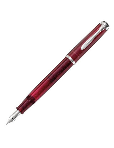 814386,Stilou Classic M205, Editie Speciala Star Ruby, Penita F + Calimara Cerneala Edelstein Star Ruby In Cutie Cadou Pelikan