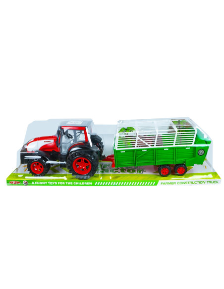 Tractor cu remorca si animale, 76 cm,ROB-0488-154