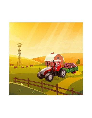 Tractor cu remorca si lemne, 57 cm,ROB-0488-198