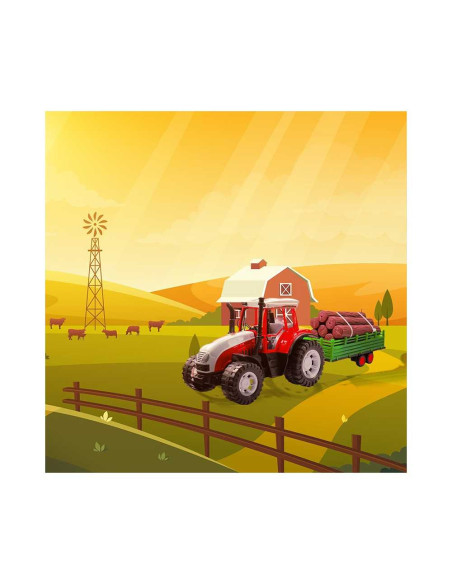 Tractor cu remorca si lemne, 57 cm,ROB-0488-198