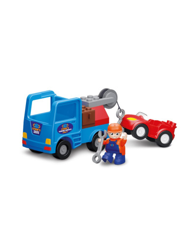 Blocki mubi, Masina de tractare, 15 piese,ROB-MU5002