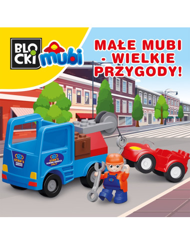 Blocki mubi, Masina de tractare, 15 piese,ROB-MU5002