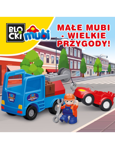 Blocki mubi, Masina de tractare, 15 piese,ROB-MU5002