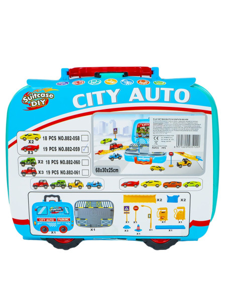 Play set masinute in gentuta, 19 piese,ROB-882-059