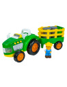 Tractor cu remorca + figurina fermier,ROB-500-763