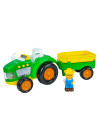 Tractor cu remorca + figurina fermier,ROB-500-764