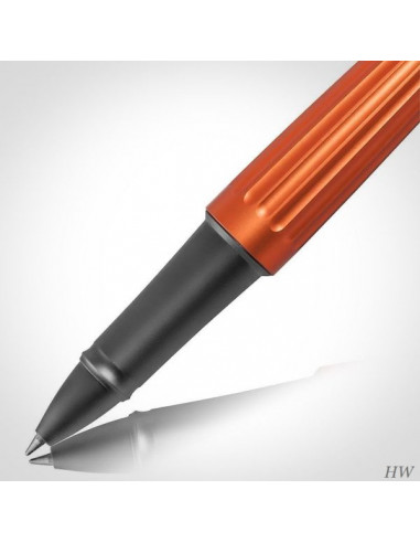 40302030,Roller Aero Diplomat, Corp Aluminiu, Mat, Cu Striatii, Accesorii Cromate, Culoare Portocaliu Herlitz