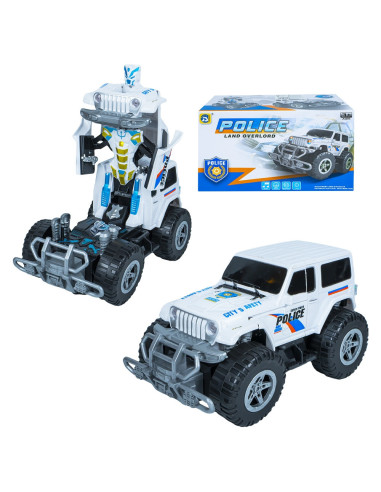 Masina politie transformabila, cu baterii,ROB-9919