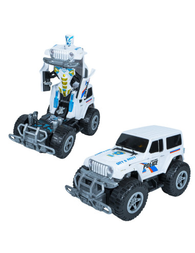 Masina politie transformabila, cu baterii,ROB-9919