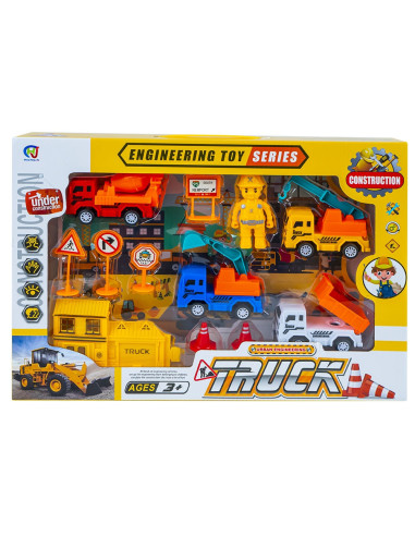 Play set constructii + semne circulatie,ROB-006A-55