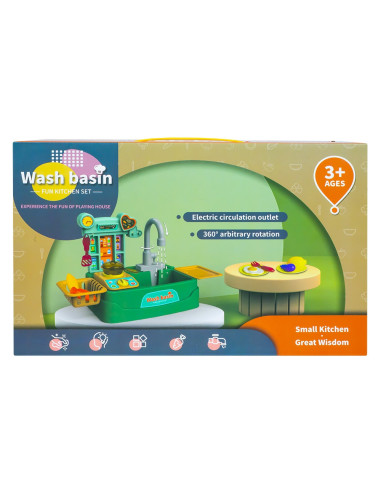 Play set bucatarie, 17 piese, cu baterii, 46x22x27 cm,ROB-566
