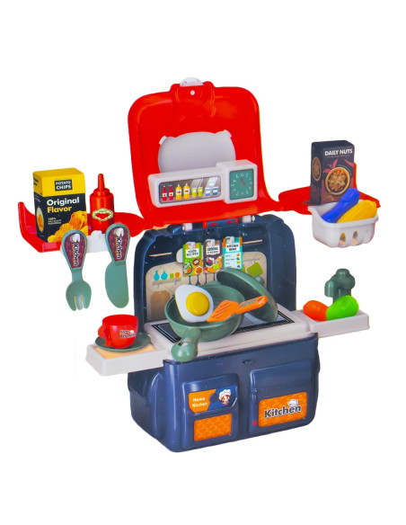Play set bucatarie in ghiozdanel, 42 piese,ROB-8721