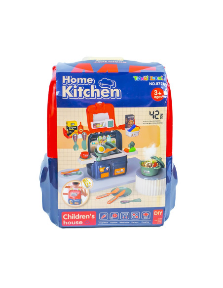 Play set bucatarie in ghiozdanel, 42 piese,ROB-8721
