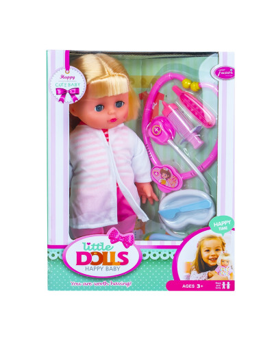 Papusa cu accesorii doctor,ROB-MS8101