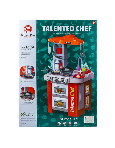 Play set bucatarie, cu lumina si sunet,ROB-922-128