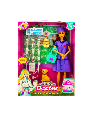 Papusa cu accesorii doctor,ROB-ZX-038F