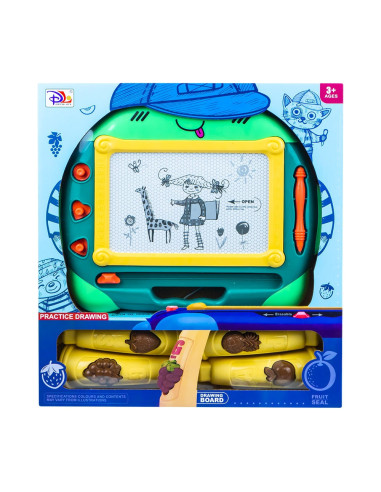 Tablita magica, cu suport + stampile,ROB-CJ6005-3PM