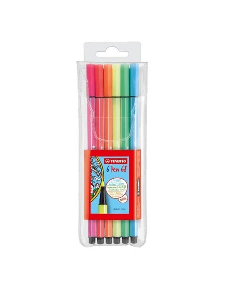 SW146806,Stabilo - Markere Pen 68 - 6 Culori