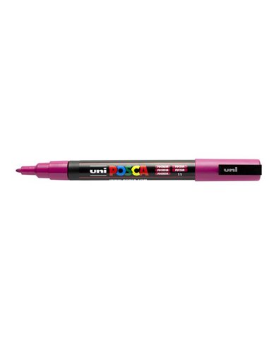 Marker UNI Posca PC-3M, varf 0.9 - 1.3 mm, Fuchsia