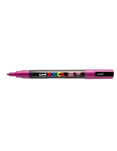 Marker UNI Posca PC-3M, varf 0.9 - 1.3 mm, Fuchsia